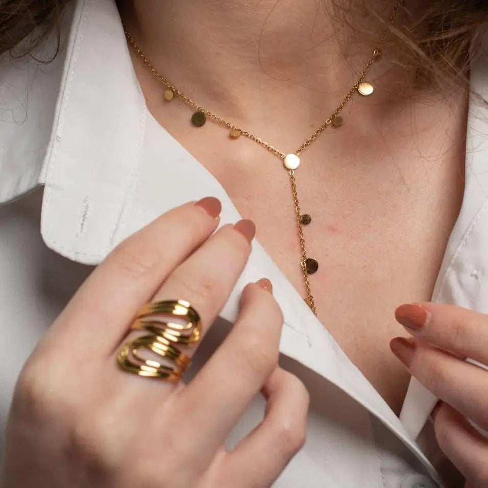 Bague Elsa - Bijoux en Acier Inoxydable – Ajustable