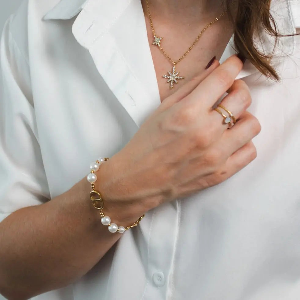 Bague Océane réglable en Acier Inoxydable – Résistante à l'Eau