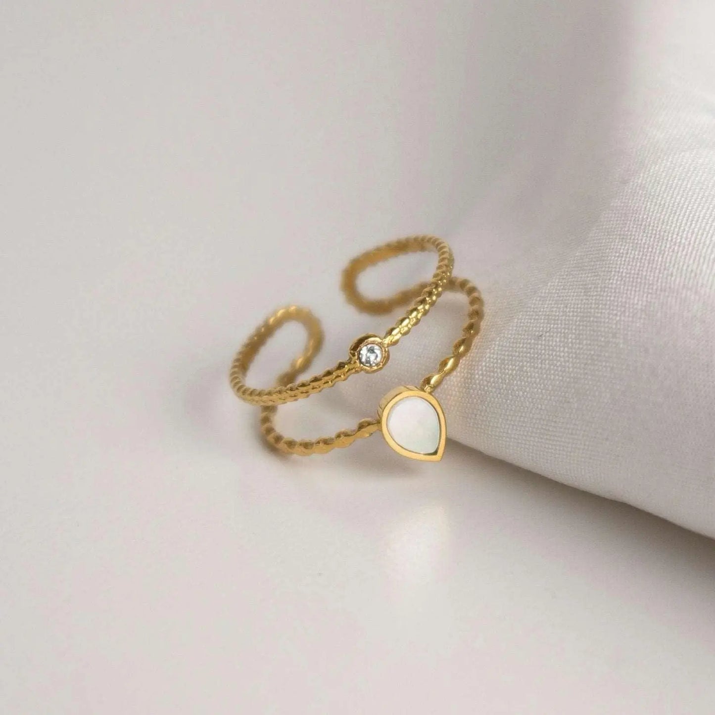 Bague Océane réglable en Acier Inoxydable – Résistante à l'Eau