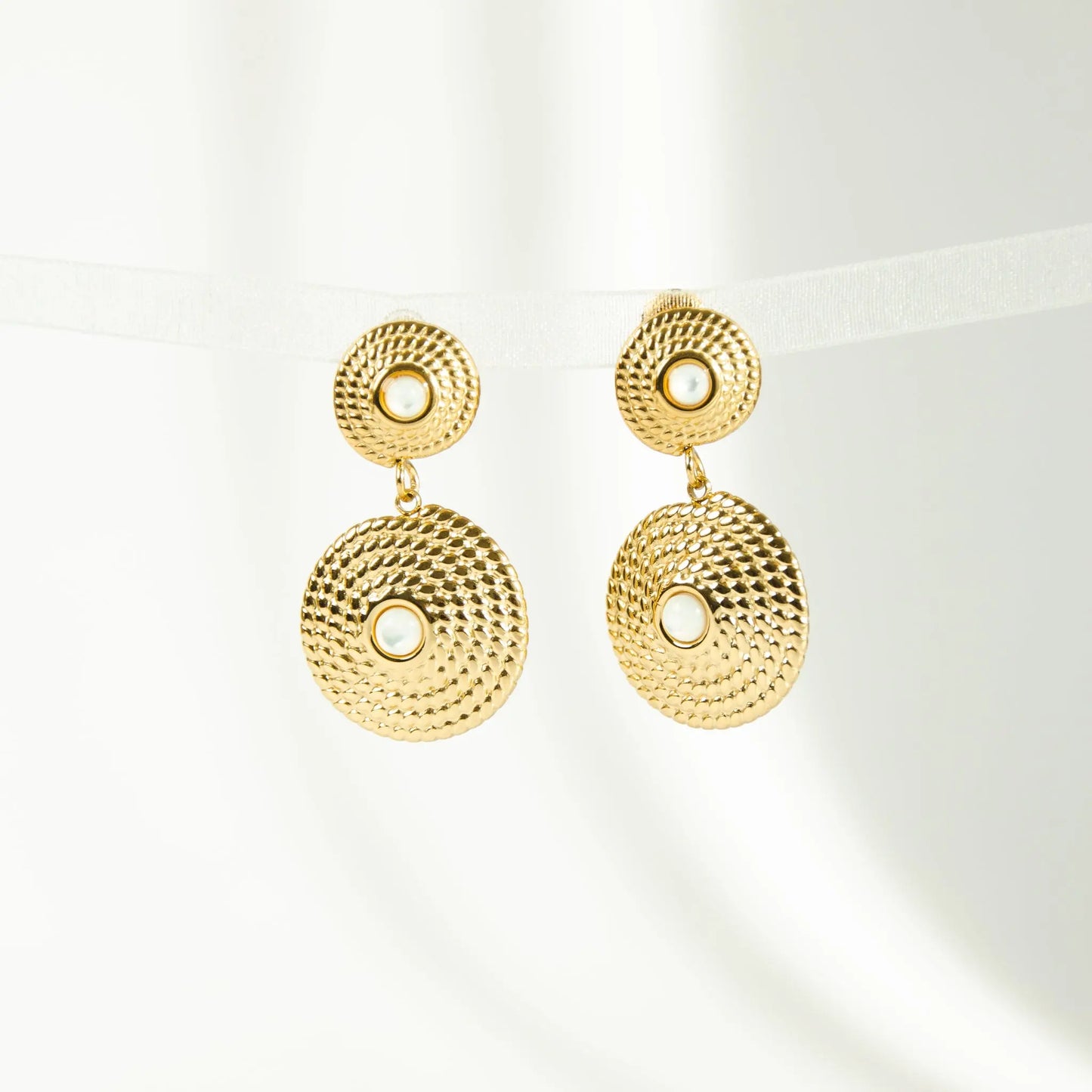 Boucles d'oreilles pendantes Ambre – pierres naturelles Boucles d'oreilles