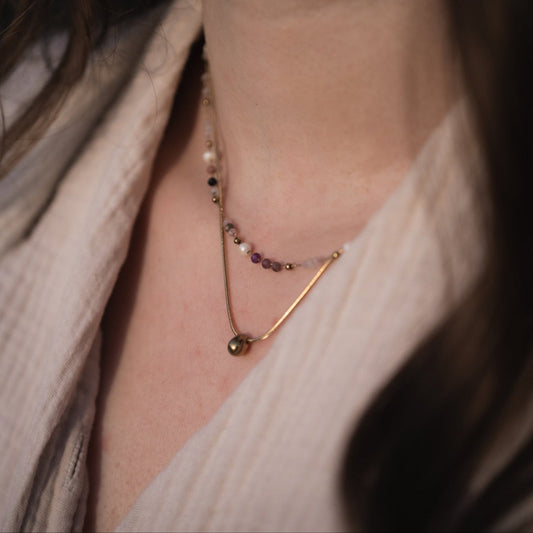 Collier Esmée en pierres naturelles — Tourmaline Collier