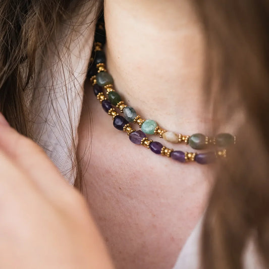 Collier en pierre naturelle améthyste, Éclatoria