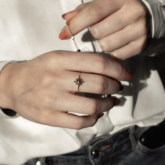 Bague etoile ajustable - Nora