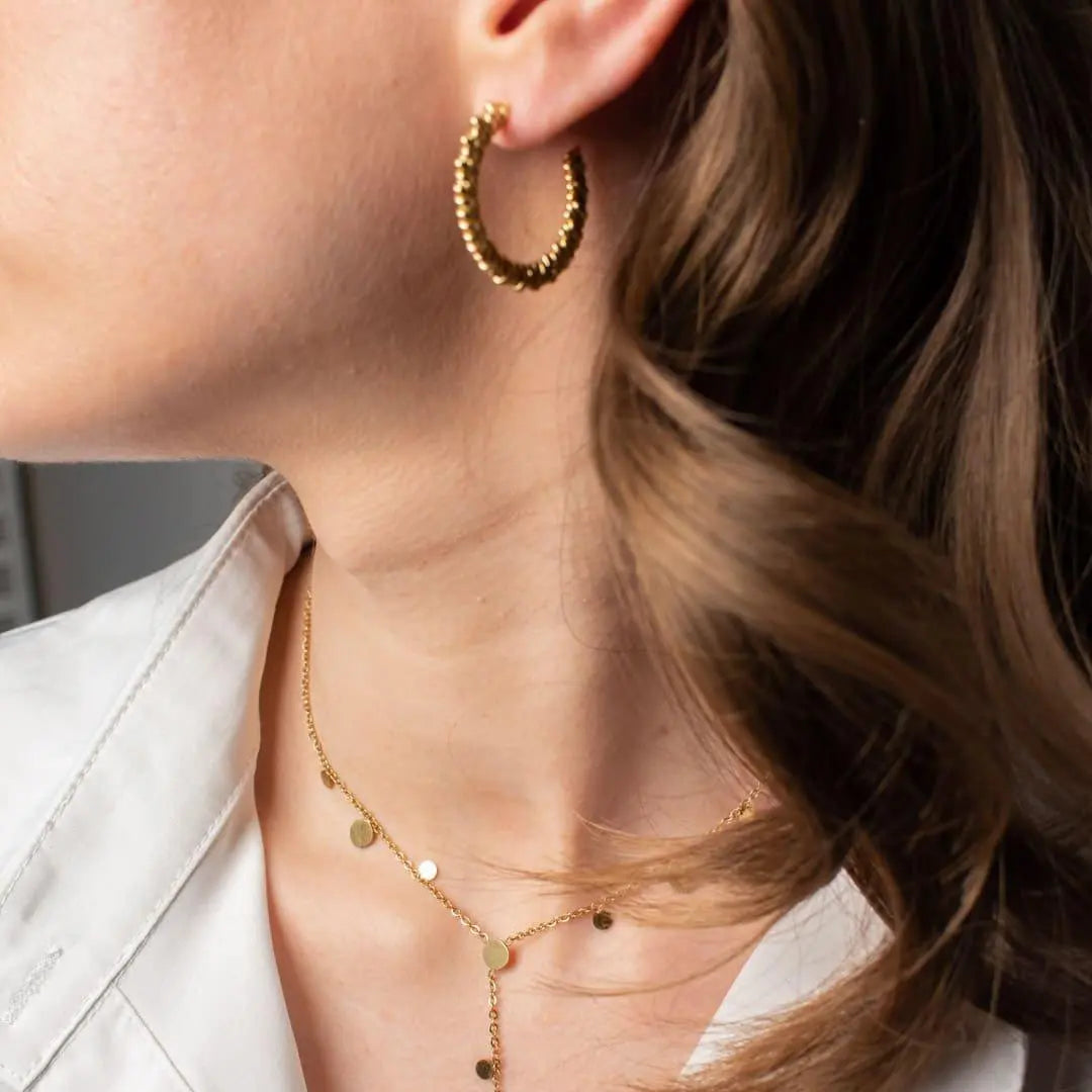 Boucles d'Oreilles Créoles Laena – Élégantes, Hypoallergéniques 