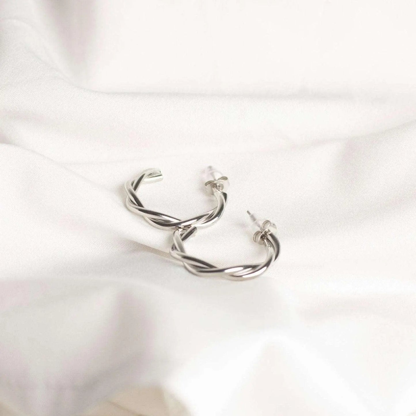 Boucles d'Oreilles Oya argenté - Élégantes, Hypoallergéniques