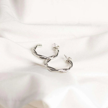 Boucles d'Oreilles Oya argenté - Élégantes, Hypoallergéniques
