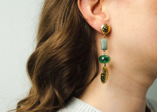 Boucles pendantes Zoé – Élégance et originalité  Boucles d'oreilles