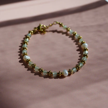 Bracelet Alicia en pierres naturelles — Turquoise africaine ou améthyste  Bracelet