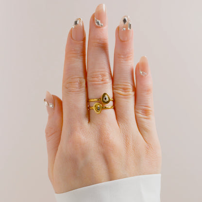 Bague Aurora – Jaspe Dalmatien