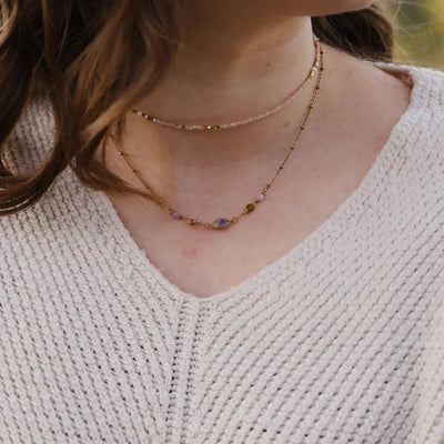 Collier Sélène – Améthyste