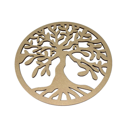 Plaque Rechargement Arbre de Vie Bois Sculpté - Lithothérapie 